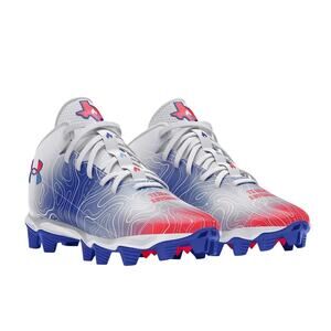 Under Armour Boys Spotlight Fran RM 4 TX Football Cleats 1 Red White Blue NWOB